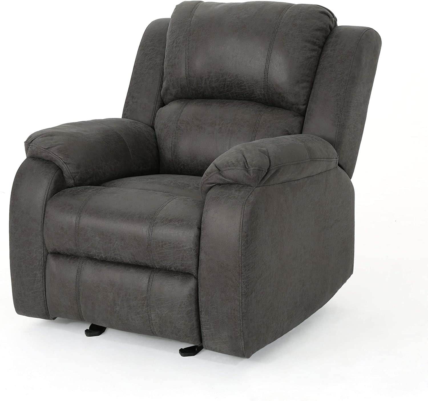 Michelle Gliding Recliner in Slate and Black - Loft&Timber