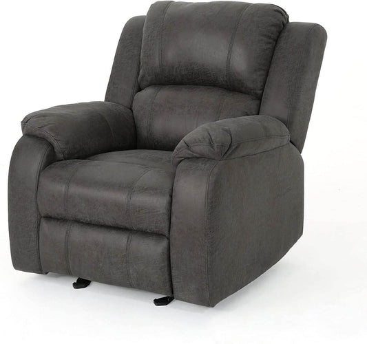 Michelle Gliding Recliner in Slate and Black - Loft&Timber