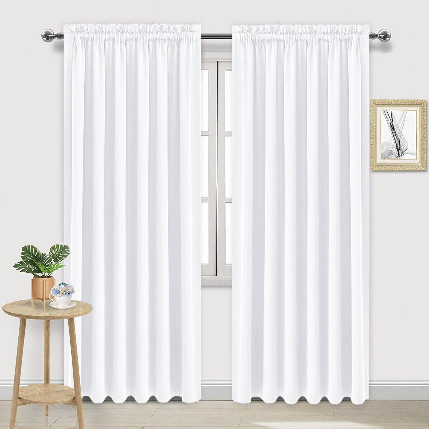 DWCN Rod Pocket Blackout Curtains, Set of 2 Panels - Loft&Timber