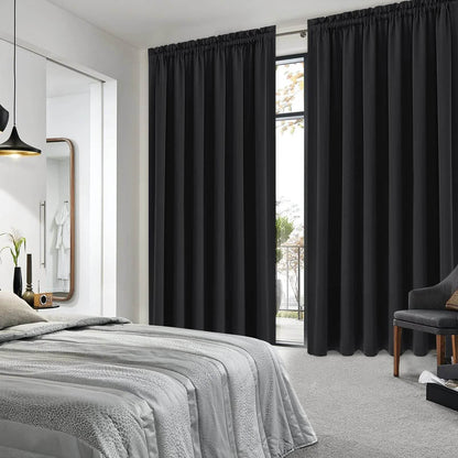 DWCN Rod Pocket Blackout Curtains, Set of 2 Panels - Loft&Timber