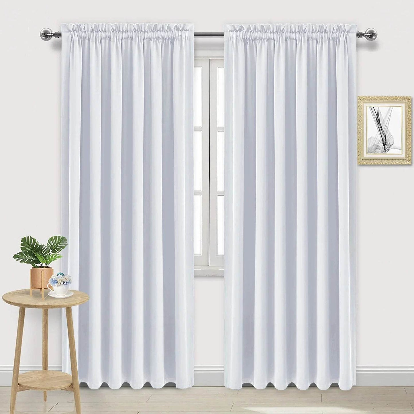 DWCN Rod Pocket Blackout Curtains, Set of 2 Panels - Loft&Timber
