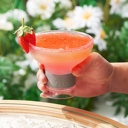 Frozen Margarita & Cocktail Chiller Glasses | Set of 4 | 12 OZ Unbreakable Tritan Acrylic - Loft&Timber