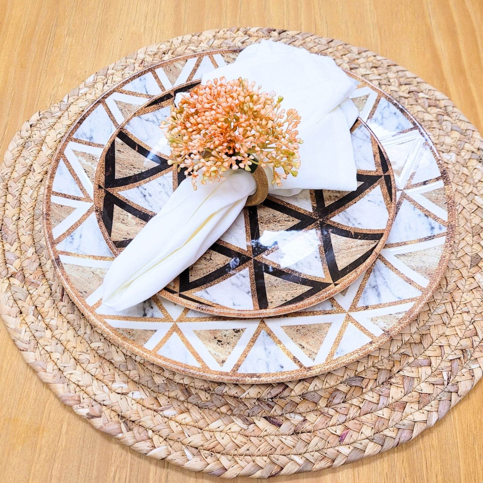 Maison Charlô | Set of 4 Chamomile Napkin Rings, Rustic Napkin Rings - Loft&Timber