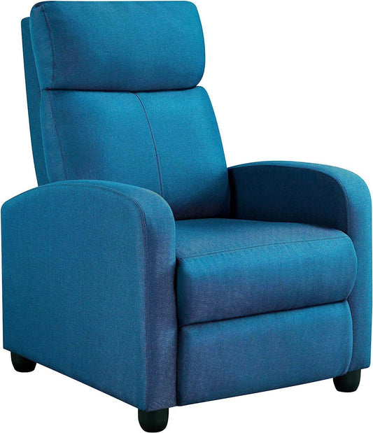Blue Fabric Recliner Chair - Loft&Timber