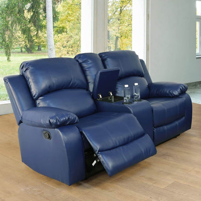 Alpine Living Room Recliner Set, Navy Blue - Loft&Timber