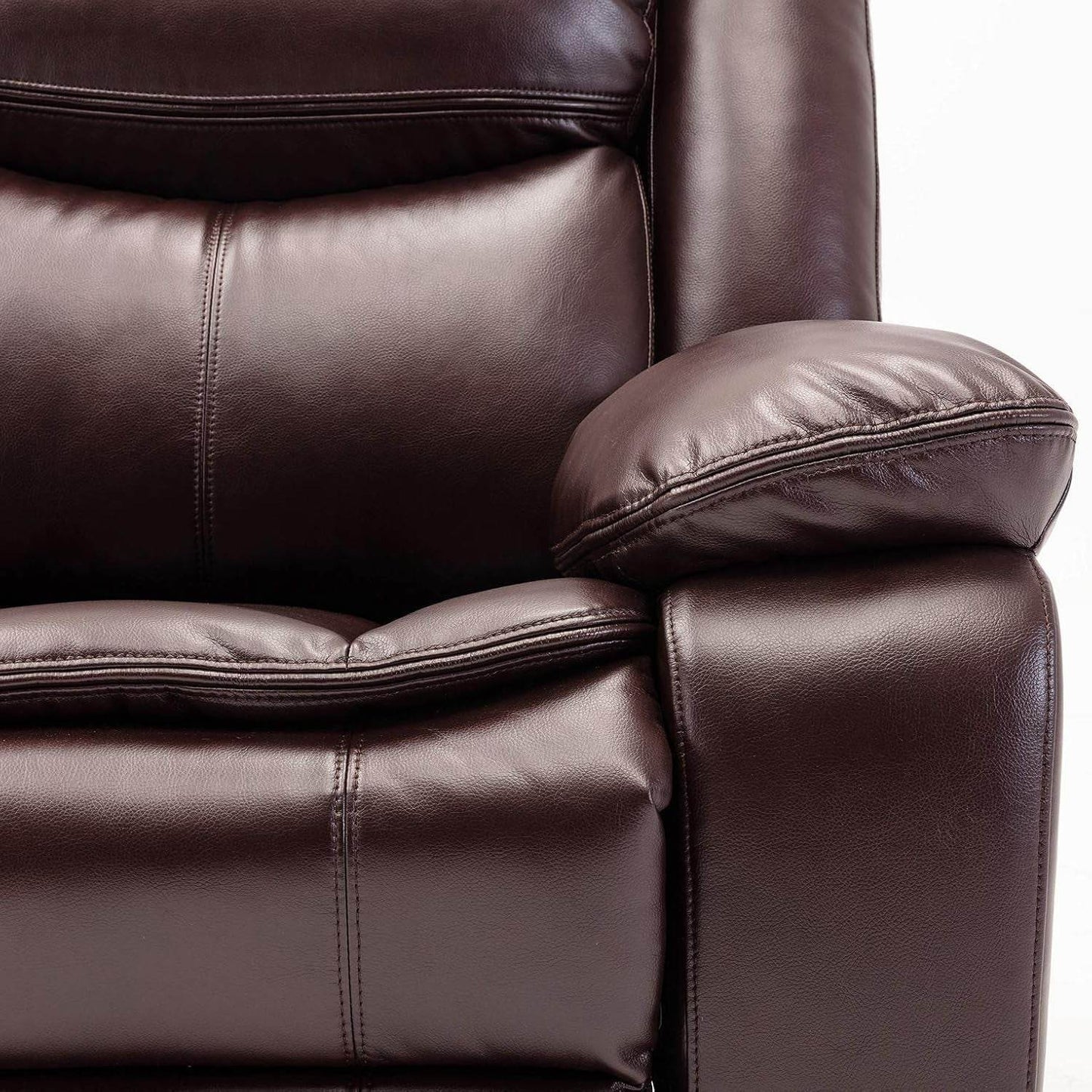 Breathable Leather Manual Recliner for Living Room - Loft&Timber
