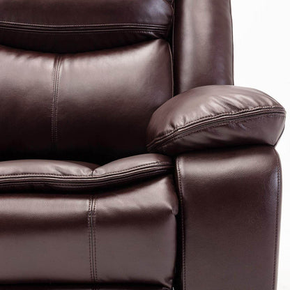Breathable Leather Manual Recliner for Living Room - Loft&Timber