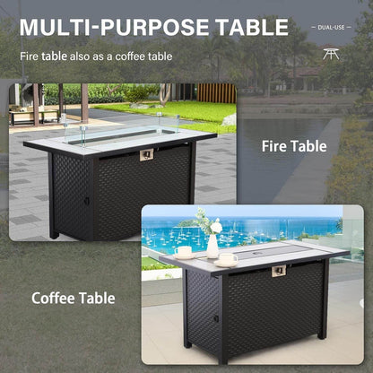 Six-Piece Outdoor Furniture Set with Fire Pit Table - Loft&Timber