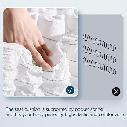 Fabric Pushback Recliner Chair, Blue - Loft&Timber