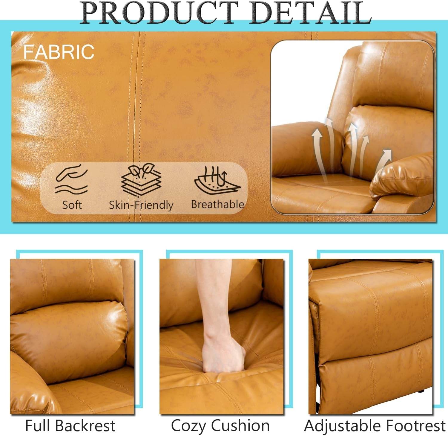 Leather Recliner Sofa Set(Sofa Set 3 Pieces) - Loft&Timber