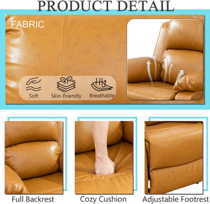 Leather Recliner Sofa Set(Sofa Set 3 Pieces) - Loft&Timber