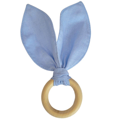 Maison Charlo | Easter Set of 4 Blue Turquoise Bunny Ears Napkin Rings | Dining Table Decor - Loft&Timber