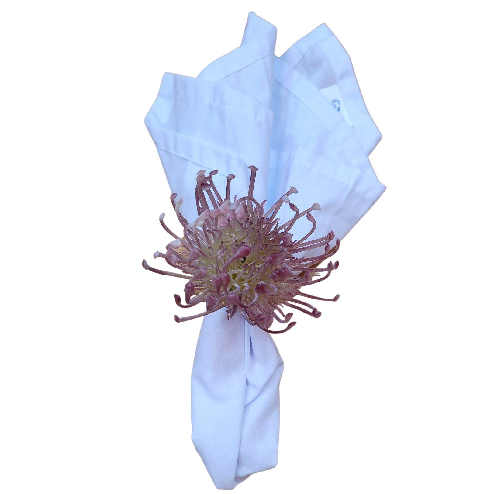 Set of 4 Lilac Rustic Savanna Flower Napkin Rings - Loft&Timber