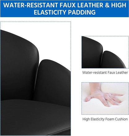 Cute Petal Desk Chair in Black - Loft&Timber