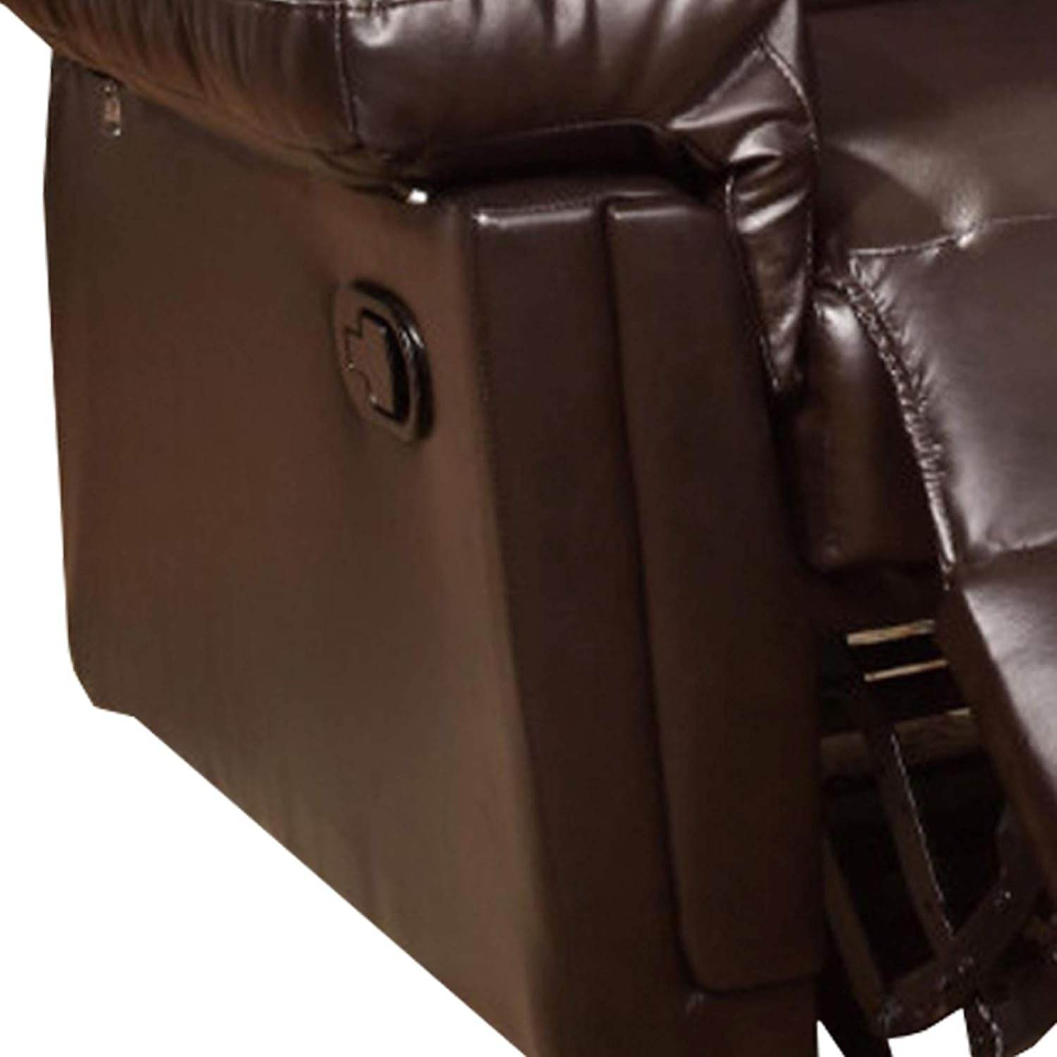 BM171425 41 X 35 X 35 In. Bonded Leather Rocker & Recliner Brown - Loft&Timber