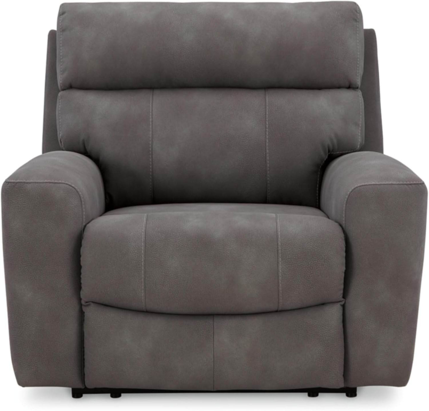 Next-Gen Durapella Contemporary Faux Leather Power Recliner, Dark Brown - Loft&Timber