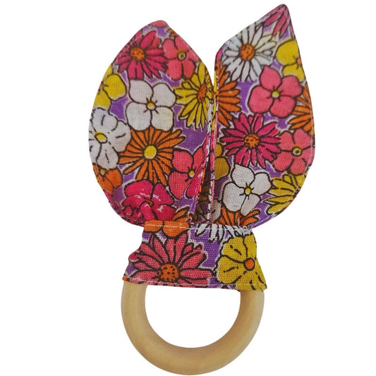 Maison Charlo | Easter Set of 4 Pink Floral Garden Bunny Ears Napkin Rings | Dining Table Decor - Loft&Timber