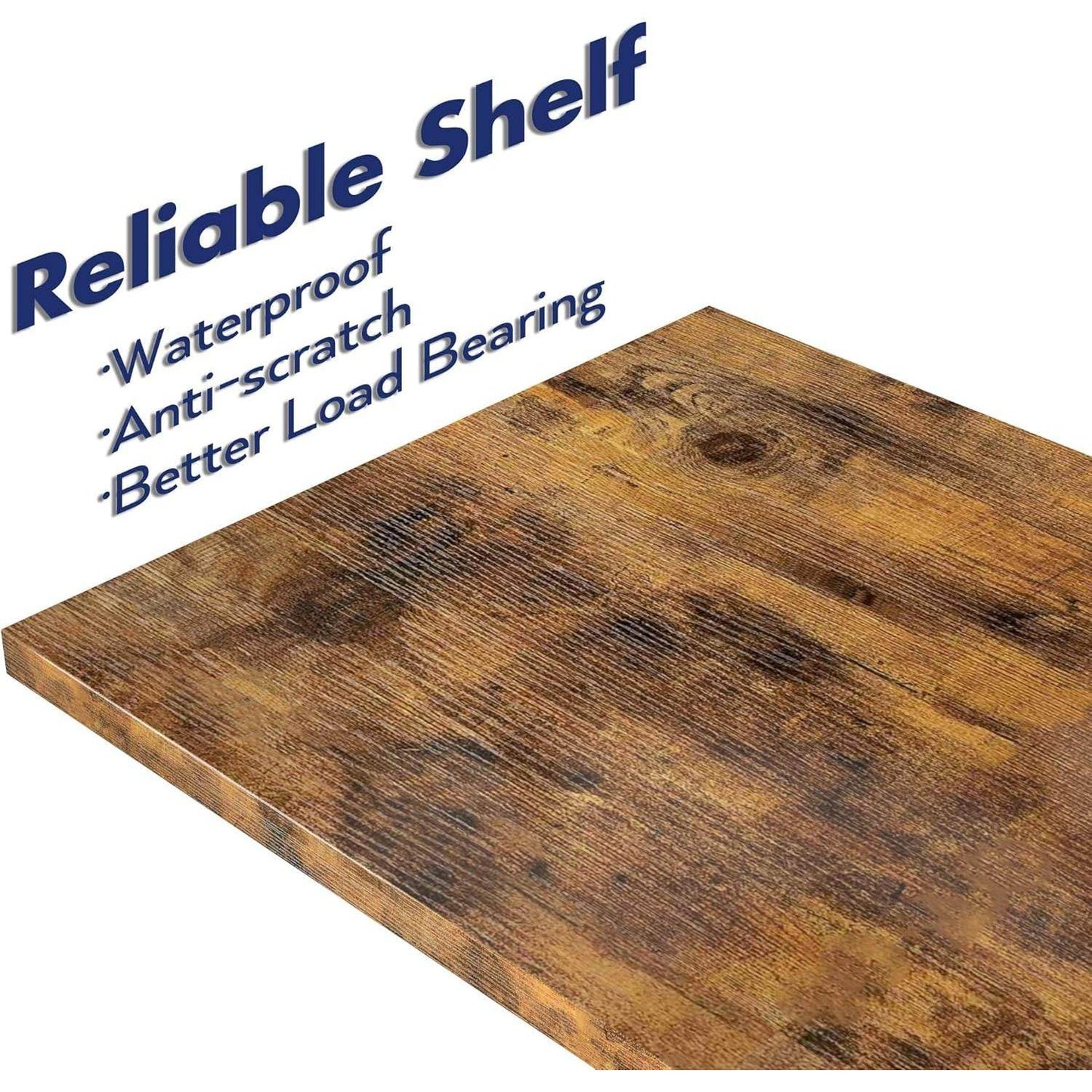 Tall 5 Shelf Bookcase Vintage Bookshelf Organizer - Loft&Timber