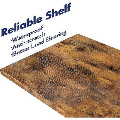 Tall 5 Shelf Bookcase Vintage Bookshelf Organizer - Loft&Timber