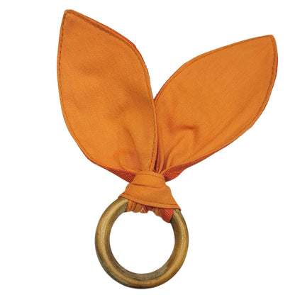 Maison Charlo | Easter Set of 4 Yellow Orange Bunny Ears Napkin Rings | Dining Table Decor - Loft&Timber