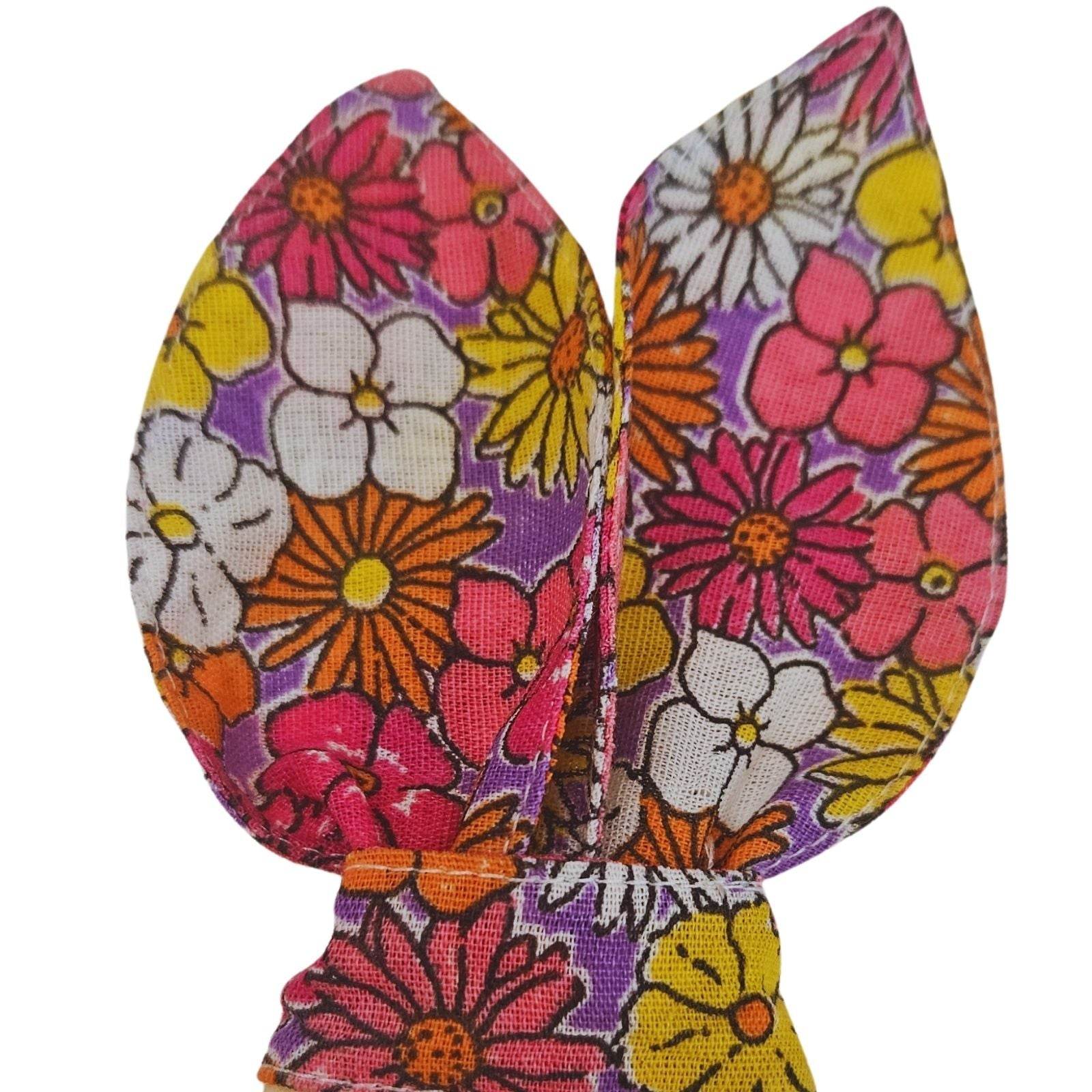 Maison Charlo | Easter Set of 4 Pink Floral Garden Bunny Ears Napkin Rings | Dining Table Decor - Loft&Timber