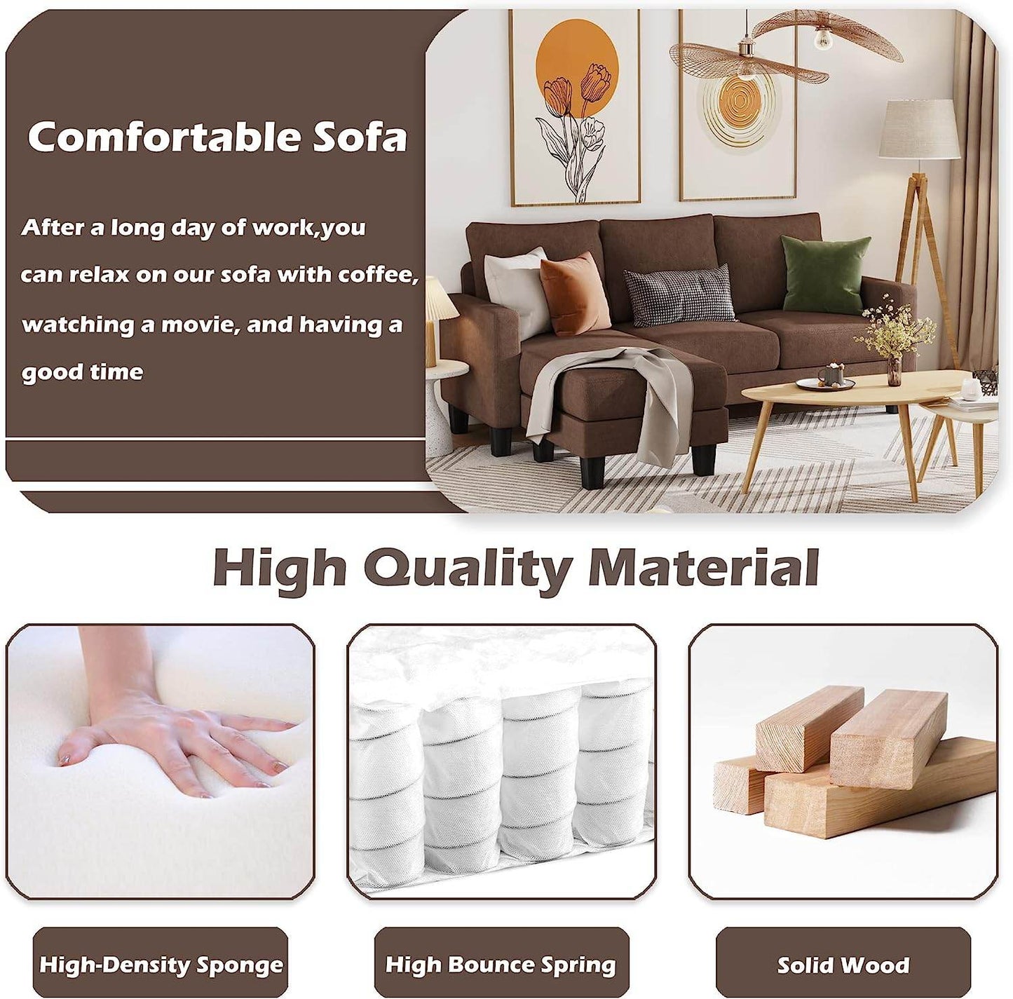 Aadvik 77.55'' Upholstered Sofa Chaise - Loft&Timber