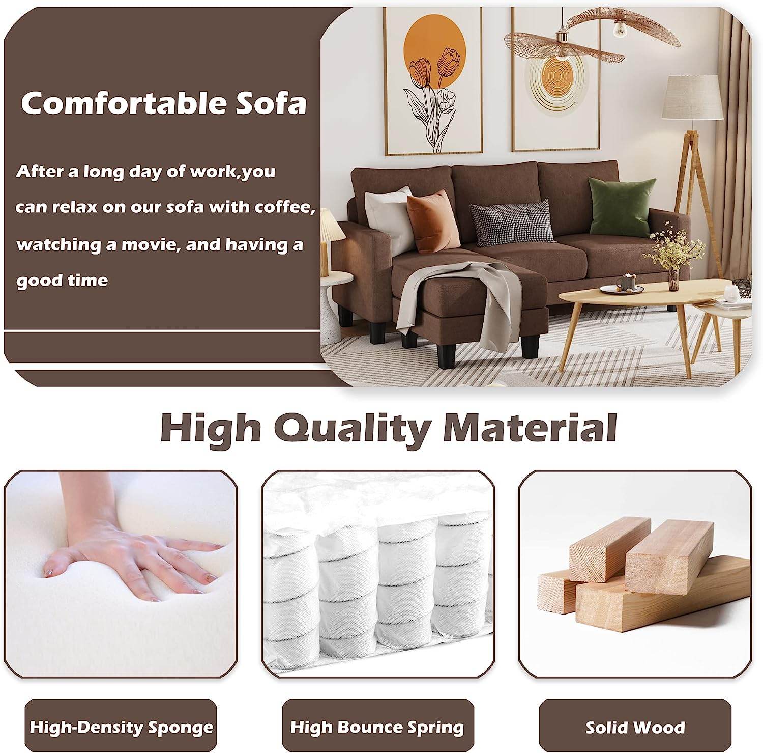 Aadvik 77.55'' Upholstered Sofa Chaise - Loft&Timber