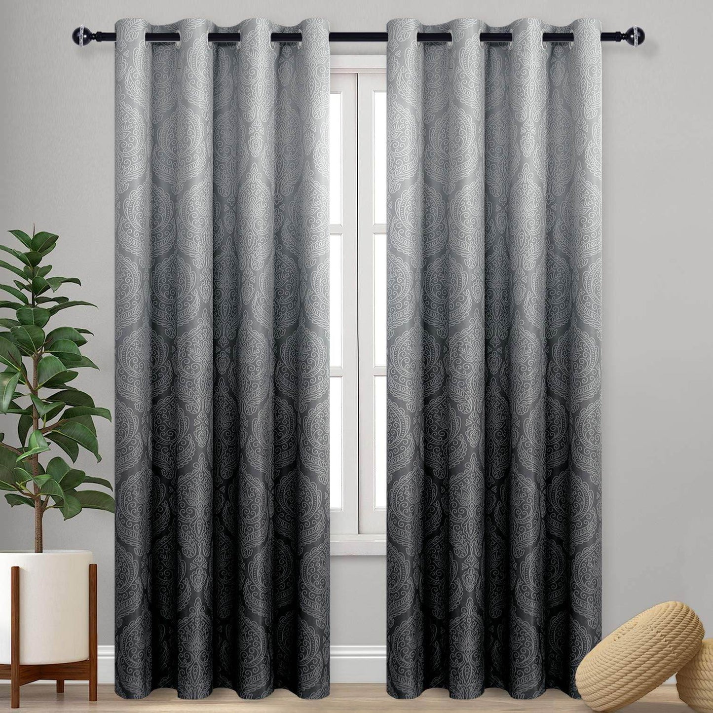 Custom Curtains: Ombre Blackout Curtains, Set of 2 Panels - Loft&Timber