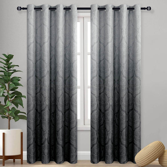 Custom Curtains: Ombre Blackout Curtains, Set of 2 Panels - Loft&Timber