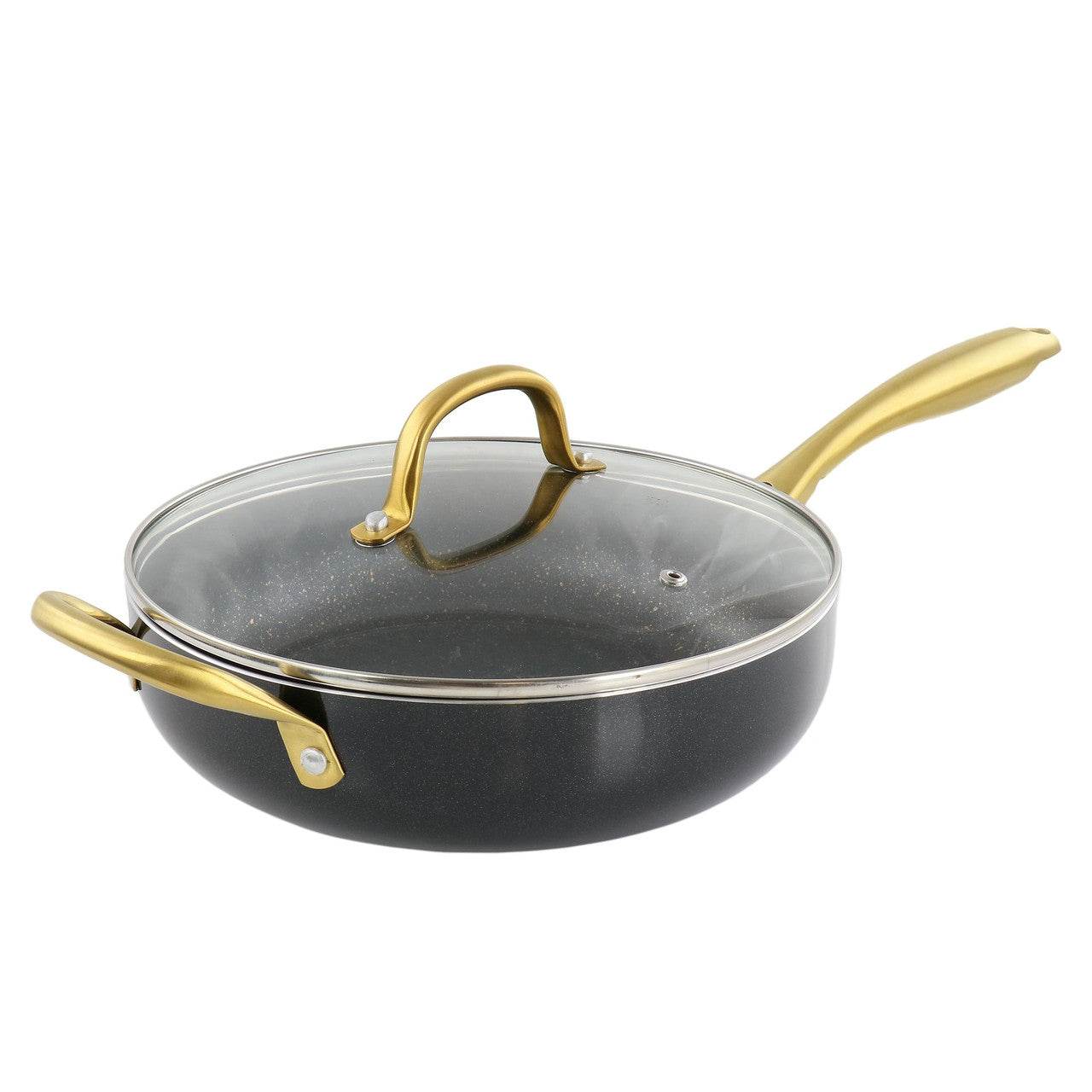 Gibson Home Ellsworth 3.5 Quart Aluminum Nonstick Saute Pan With Lid - Loft&Timber