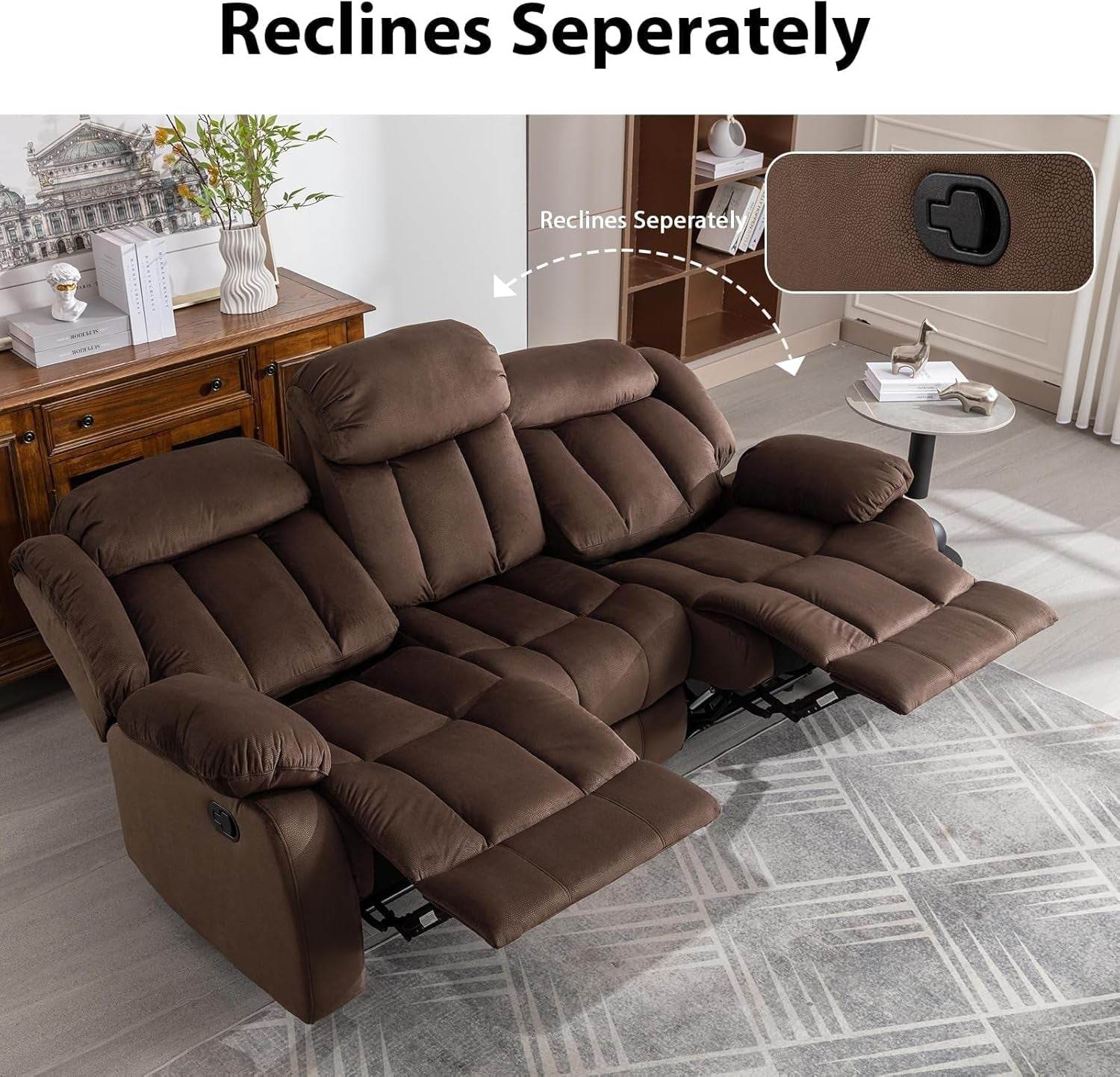 Manual Reclining Sofa Set (Recliner+Sofa) - Loft&Timber
