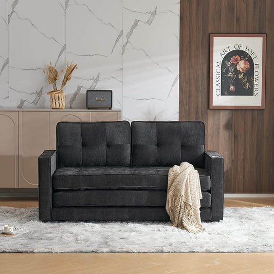 Upgraded Full Size Futon Sofa Bed, Convertible - Loft&Timber