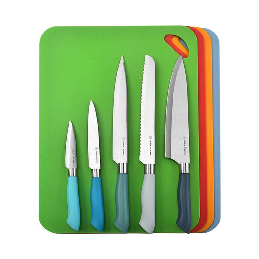 14-Piece Color-Coded Knife & Cutting Board Set - Loft&Timber