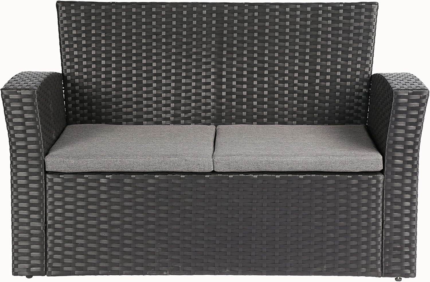 Outdoor Wicker Patio Furniture Set with Comfortable Cushions - Loft&Timber