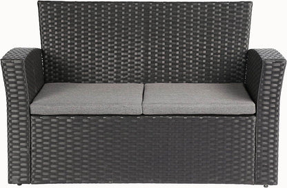 Outdoor Wicker Patio Furniture Set with Comfortable Cushions - Loft&Timber