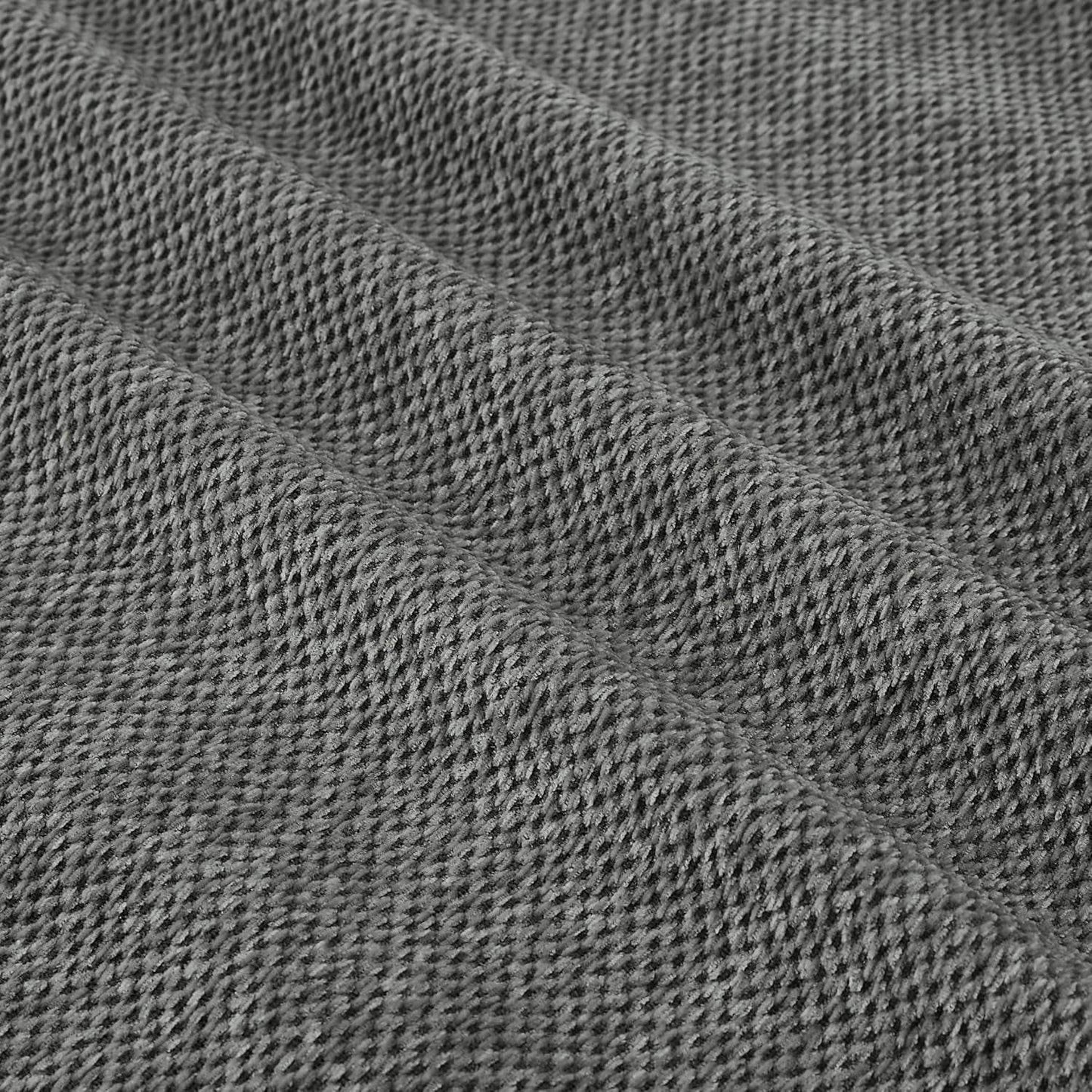 U-Shaped Modular Sectional Sofa 6-Seater, Grey Chenille - Loft&Timber