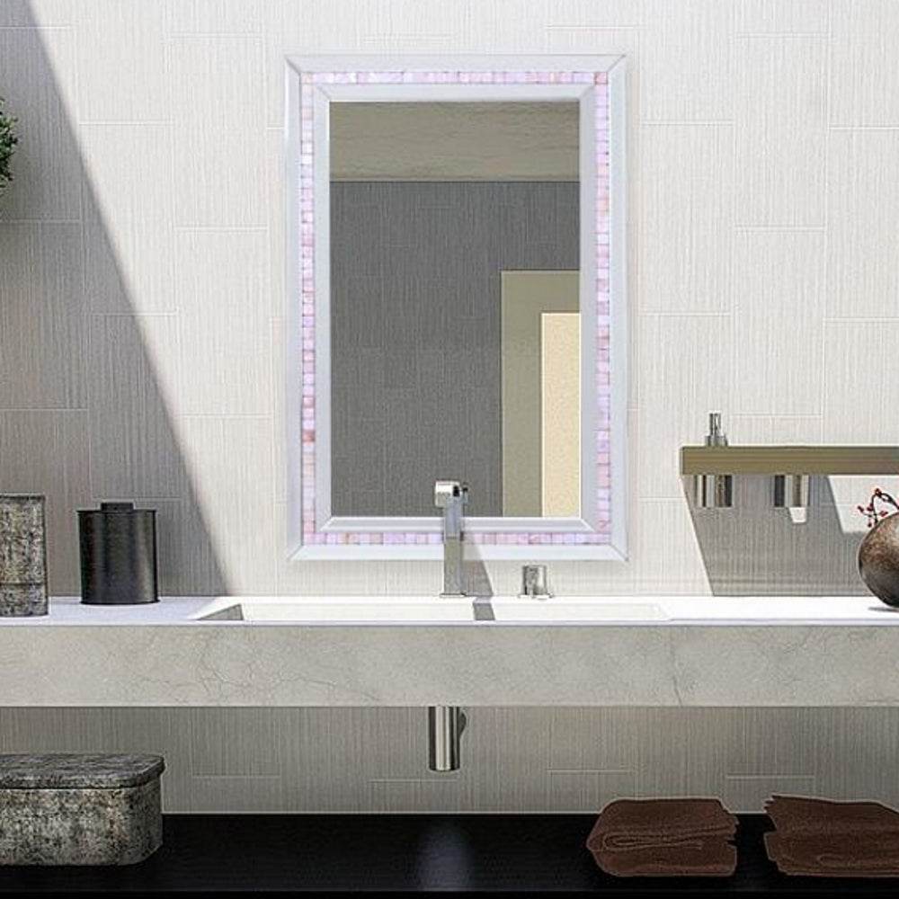 Mosaic Tiled Beveled Bathroom/Vanity Mirror - Loft&Timber