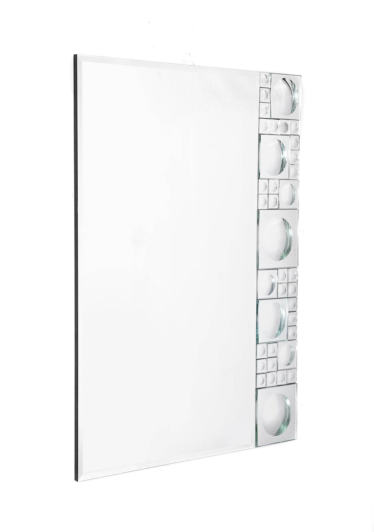 Bubbles Geometric Beveled Accent Mirror - Loft&Timber