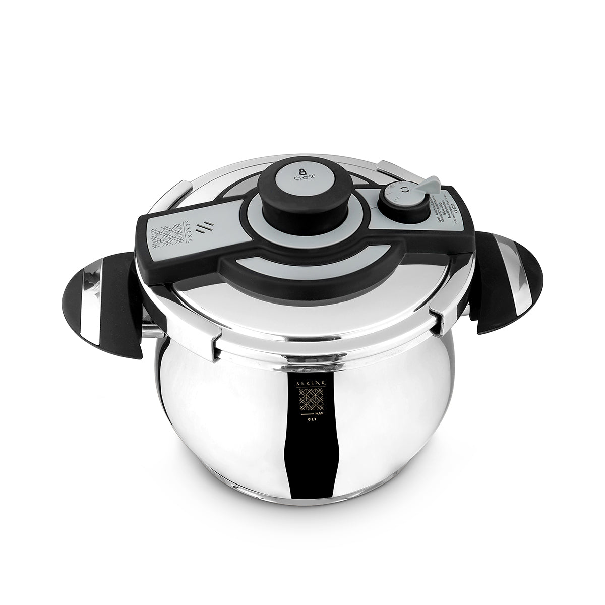 "Serenk Definition" A+ Stainless Steel 6 L (6.3 QT) Pressure Cooker - Loft&Timber