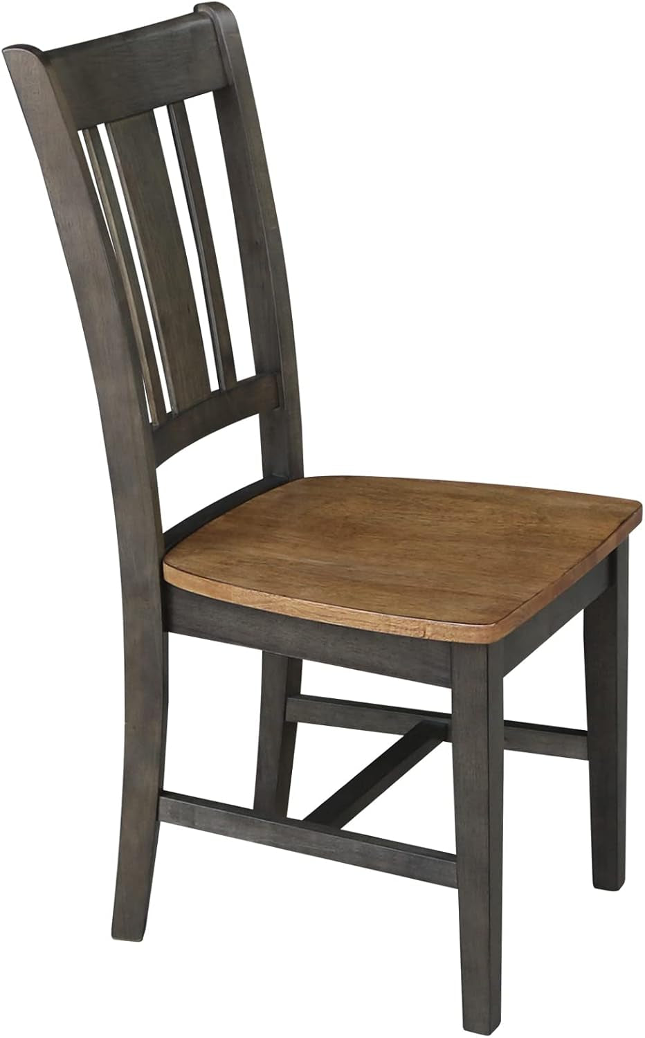 International Concepts Splatback Dining Chair Hickory Washed Coal-4