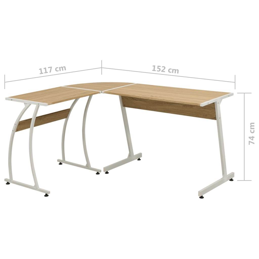 vidaXL Corner Desk L-Shaped Computer Desk Home Office Workstation Writing Desk - Loft&Timber