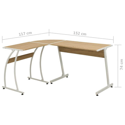 vidaXL Corner Desk L-Shaped Computer Desk Home Office Workstation Writing Desk - Loft&Timber