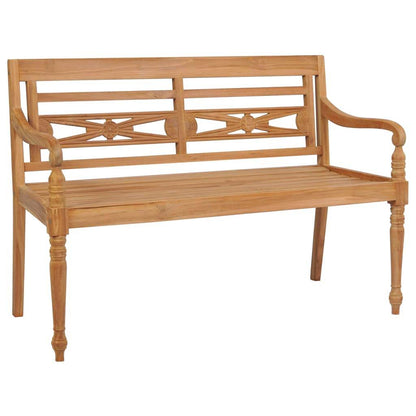 vidaXL Batavia Bench Wooden Garden Bench Patio Loveseat for Outdoor Porch Teak - Loft&Timber