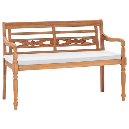 vidaXL Batavia Bench Wooden Garden Bench Patio Loveseat for Outdoor Porch Teak - Loft&Timber