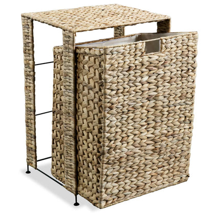 vidaXL Laundry Basket 17.3"x13.4"x25.2" Water Hyacinth - Loft&Timber