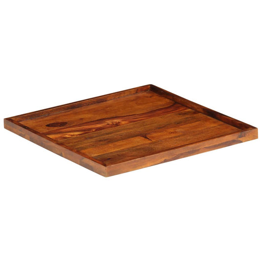 vidaXL Serving Tray Solid Sheesham Wood 19.7"x19.7" - Loft&Timber
