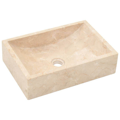 vidaXL Wash Basin Vanity Sink Small Countertop Wash Basin Bathroom Sink Marble - Loft&Timber