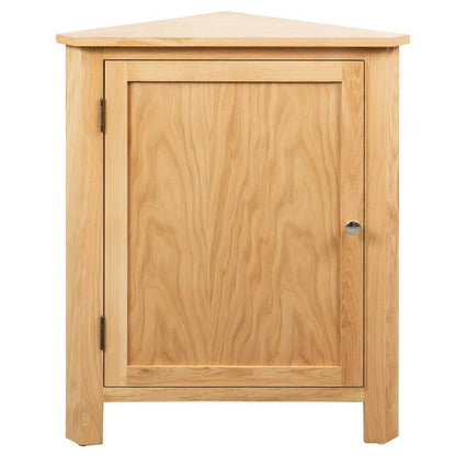 vidaXL Corner Cabinet Bathroom Corner Cabinet with Shelves Solid Wood Oak - Loft&Timber