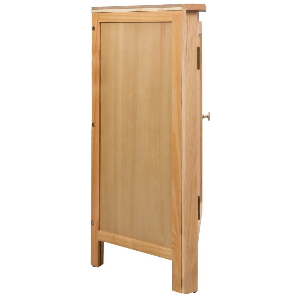 vidaXL Corner Cabinet Bathroom Corner Cabinet with Shelves Solid Wood Oak - Loft&Timber