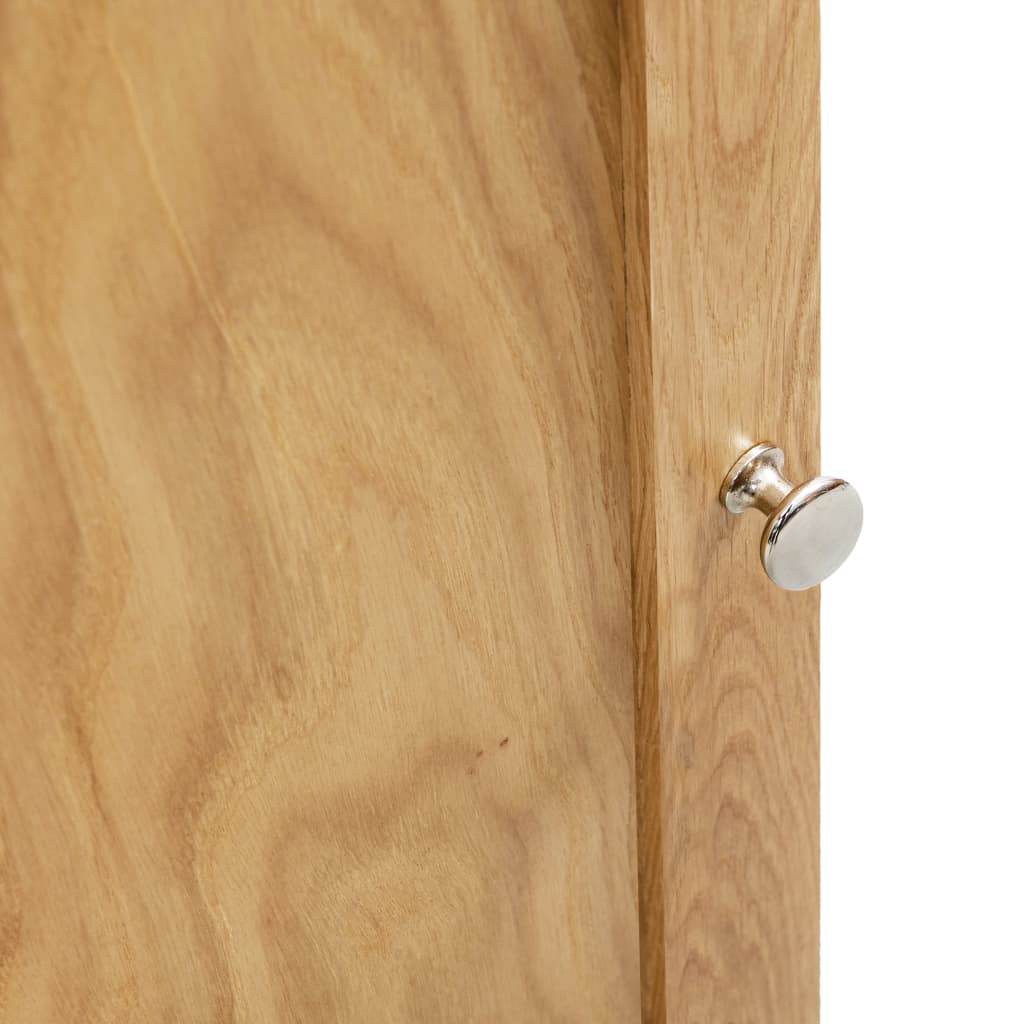 vidaXL Corner Cabinet Bathroom Corner Cabinet with Shelves Solid Wood Oak - Loft&Timber